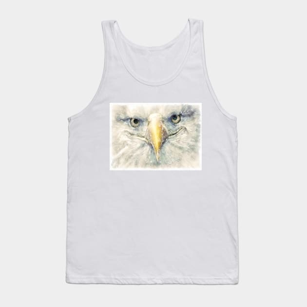 The portrait of an eagle bald Tank Top by Ryan Rad